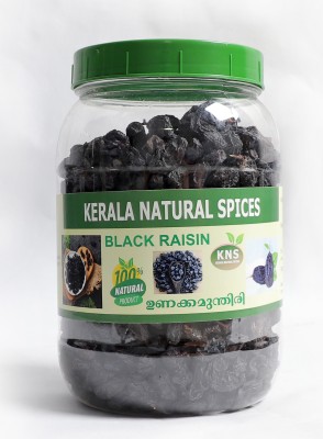 kerala natural spices Black Raisin with seed/black kishmish/kali kishmish /black dry grapes/[WITH SEED]1kg Raisins(1 kg)