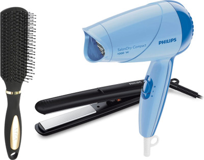 PHILIPS HP8142 Hair Dryer + HP8303 Hair Straightener with Flat Hair Brush Personal Care Appliance Combo (Hair Dryer, Hair Straightener, Hair Styler)