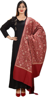 Royal-E-Kashmir Wool Printed Women, Men Shawl(Multicolor)