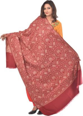 PASHTUSHS Wool Printed Women Shawl(Multicolor)