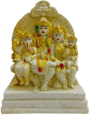 FABZONE Lord Shiv Parivar Parvati Idol/Ganesha Sculpture God Statue Decorative Showpiece  -  17 cm(Polyresin, Multicolor)
