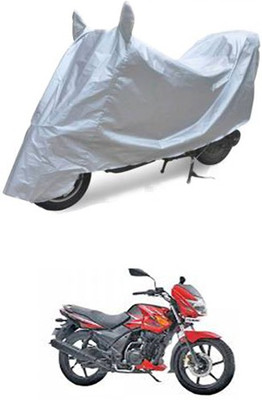 Blossom Trendz Two Wheeler Cover for TVS(Flame DS 125, Silver)