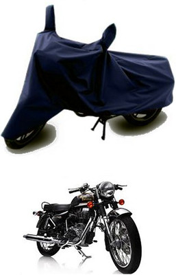 Blossom Trendz Two Wheeler Cover for Royal Enfield(Electra Delux, Blue)