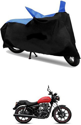 Autogard Two Wheeler Cover for Royal Enfield(Blue, Black)