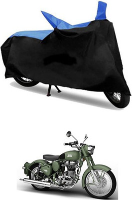 Autogard Two Wheeler Cover for Royal Enfield(Blue, Black)