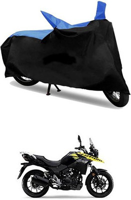 Autogard Two Wheeler Cover for Suzuki(Blue, Black)