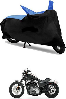 MSR STORE Two Wheeler Cover for Harley Davidson(Blue, Black)