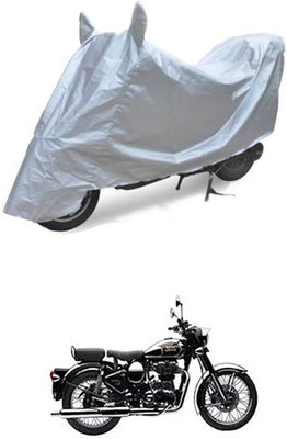 Blossom Trendz Two Wheeler Cover for Royal Enfield(Classic Chrome, Silver)