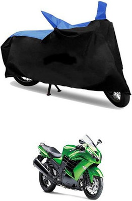 MSR STORE Two Wheeler Cover for Kawasaki(Blue, Black)