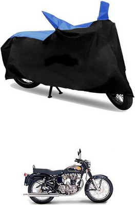 MSR STORE Two Wheeler Cover for Royal Enfield(Twin spark, Blue, Black)