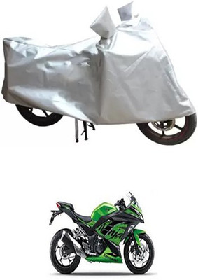 Autogard Two Wheeler Cover for Kawasaki(Ninja 300, Silver)