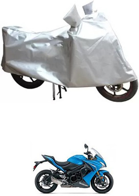 MSR STORE Two Wheeler Cover for Suzuki(Silver)