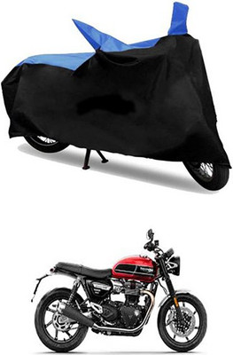 MSR STORE Two Wheeler Cover for Triumph(Blue, Black)