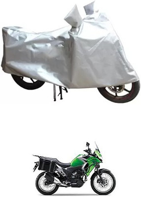 MSR STORE Two Wheeler Cover for Kawasaki(Silver)