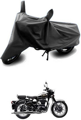 Blossom Trendz Two Wheeler Cover for Royal Enfield(Classic Chrome, Grey)