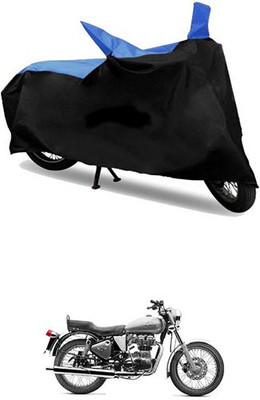 MSR STORE Two Wheeler Cover for Royal Enfield(Blue, Black)