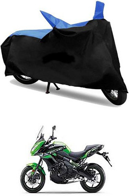 MSR STORE Two Wheeler Cover for Kawasaki(Blue, Black)