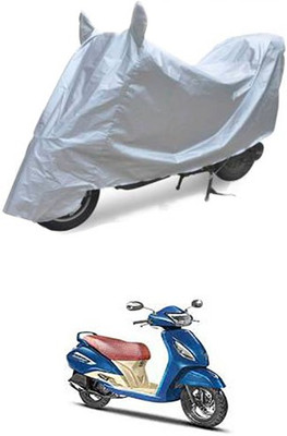 Blossom Trendz Two Wheeler Cover for TVS(Silver)
