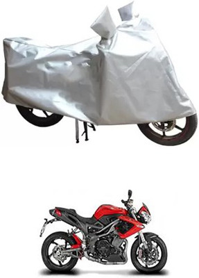 MSR STORE Two Wheeler Cover for DSK Benelli(TNT R, Silver)