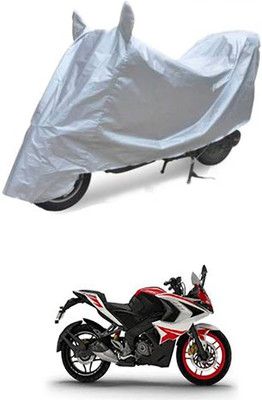 APNEK Waterproof Two Wheeler Cover for Bajaj(Pulsar RS 200, Silver)