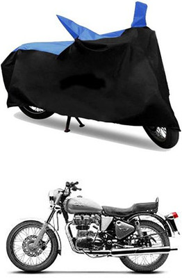 Autogard Two Wheeler Cover for Royal Enfield(Blue, Black)