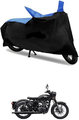 MSR STORE Two Wheeler Cover for Royal Enfield(Blue, Black)