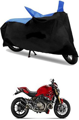 MSR STORE Two Wheeler Cover for Ducati(Blue, Black)