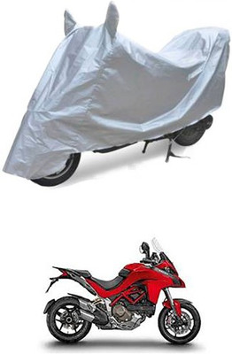 Blossom Trendz Two Wheeler Cover for Ducati(Silver)