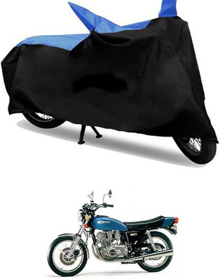 MSR STORE Two Wheeler Cover for Suzuki(GS, Blue, Black)