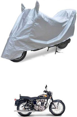 THE REAL ARV Waterproof Two Wheeler Cover for Royal Enfield(Twin spark, Silver)