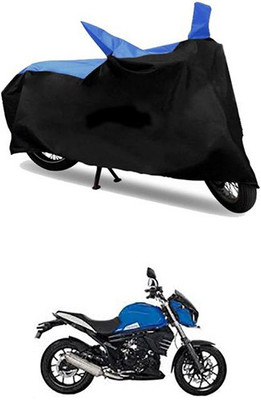 MSR STORE Two Wheeler Cover for Mahindra(Blue, Black)