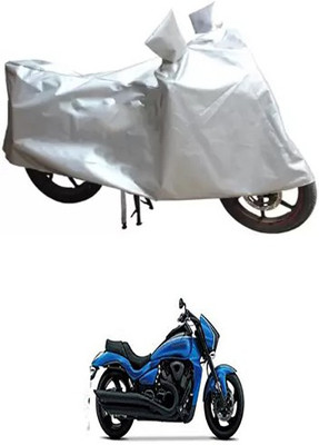 MSR STORE Two Wheeler Cover for Suzuki(Silver)