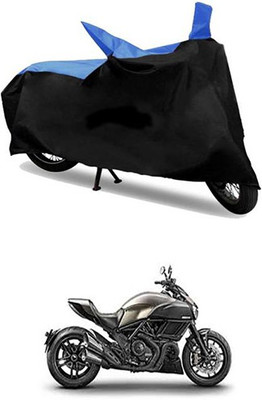 MSR STORE Two Wheeler Cover for Ducati(Blue, Black)