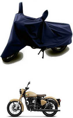 THE REAL ARV Waterproof Two Wheeler Cover for Royal Enfield(Classic 350, Blue)