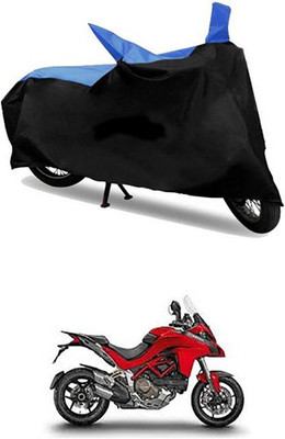 MSR STORE Two Wheeler Cover for Ducati(Blue, Black)