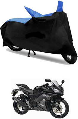 MSR STORE Two Wheeler Cover for Yamaha(Blue, Black)