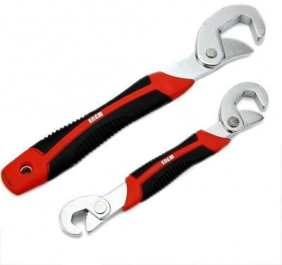 RCM 01 RCM Snap 'n Grip Bmesng1 Auto Adjustable Universal Wrench (Black and Red, Pack of 2) Double Sided Speciality(Pack of 2)