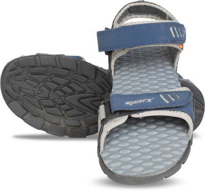 Sparx SS 103 Men Sandals(Grey, Navy , 9)