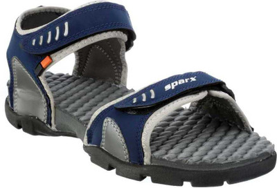 Sparx SS 103 Men Sandals(Navy, Grey , 10)
