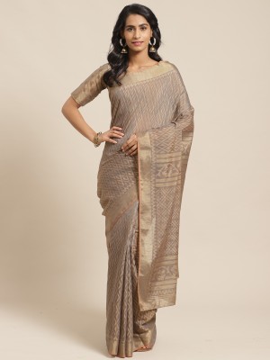 Ratnavati Woven Bollywood Art Silk, Cotton Silk Saree(Grey)