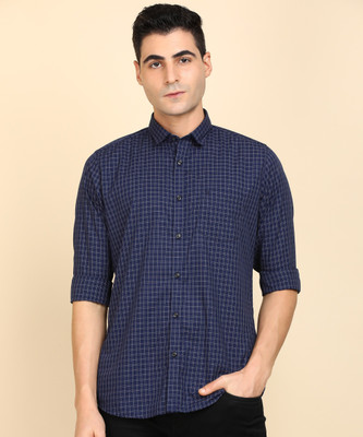 van-heusen-sport-men-checkered-casual-blue-shirt