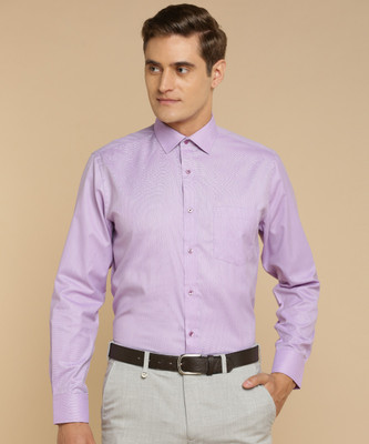 PARK AVENUE Men Self Design Formal Purple Shirt PARK AVENUE Men Self Design Formal Purple Shirt