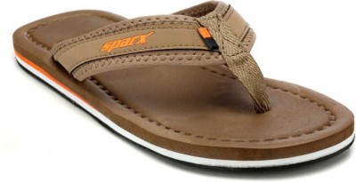 Sparx Men Slippers(Brown, Orange , 10)