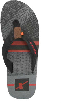 Sparx Men Flip Flops(Red, Grey , 7)