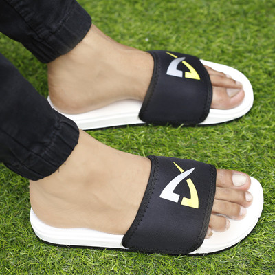 JK PORT Men Slides(White , 8)
