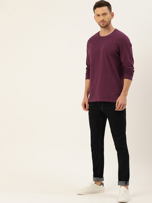 INVICTUS Solid Men Round Neck Maroon T-Shirt