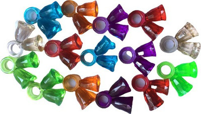 Bright Home Decor MULTI COLOR PLASTIC DUBBLE BELLS SET OF 100