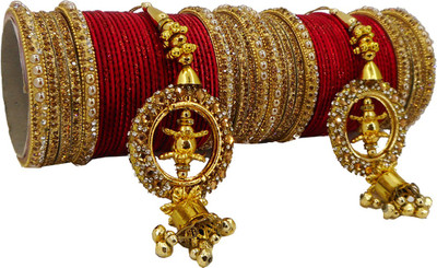 PRETTY GEMS Metal Zircon Bangle Set(Pack of 68)