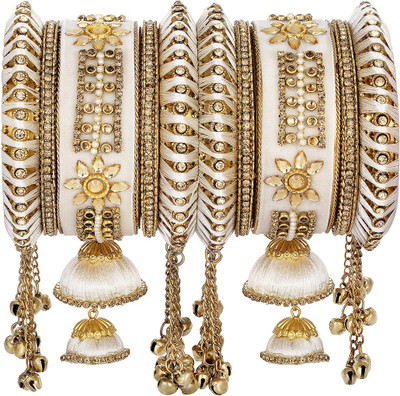 PEORA Brass Gold-plated Bangle Set(Pack of 10)