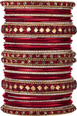 PEORA Brass Gold-plated Bangle Set(Pack of 34)